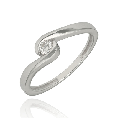 Fehér arany gyűrű 50-es méret (B51530)